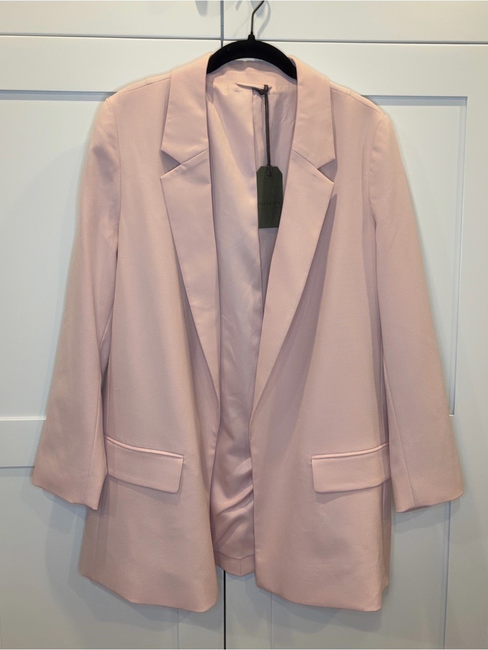 AllSaints Light Pink Tailored Blazer